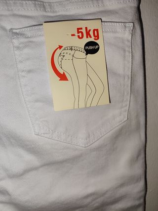 Vaquero blanco diseño de cactus y palmera