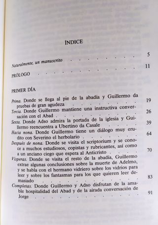 El nombre de la rosa (Narrativa Actual)