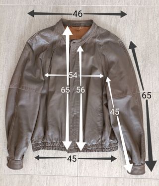 Chaqueta de cuero auténtico vintage M