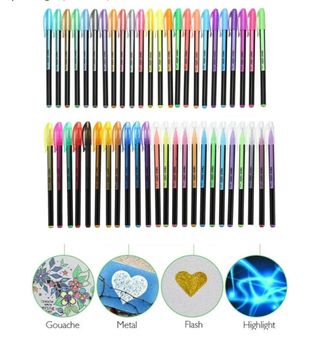 60 pezzi Neon, metallizzate, glitter,...