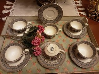 Juego 6 tazas con plato café Cartuja