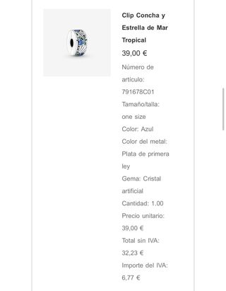 pulsera Pandora + charms