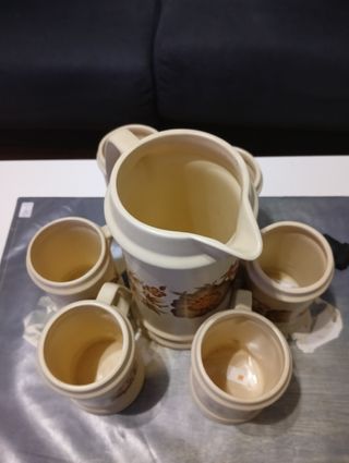 Jarra y 6 vaso,Alemana