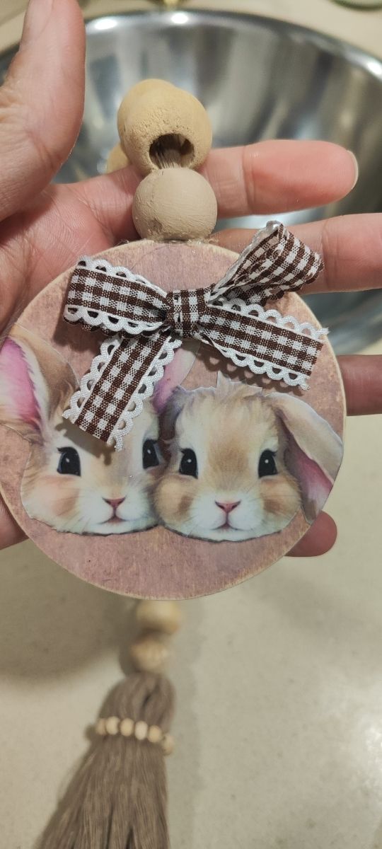 Colgante de macramé.