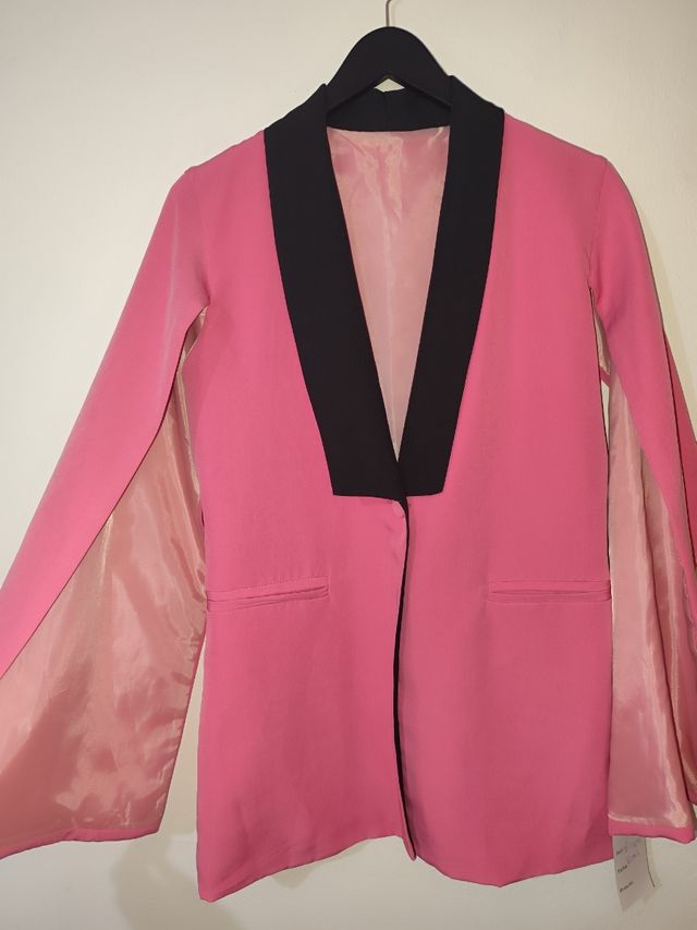 Blazer capa rosa