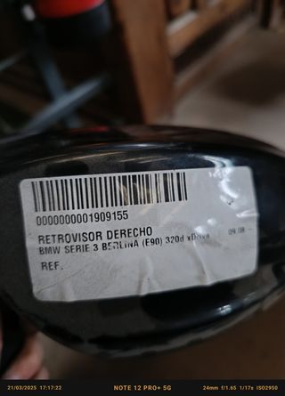 Espejo retrovisor BMW serie 3