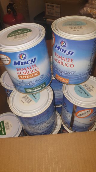 Lote pintura esmalte acrílico al agua..7