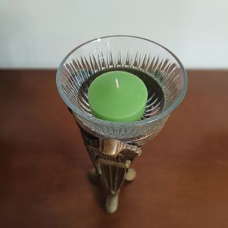 PORTAVELAS, CANDELABRO DE BRONCE