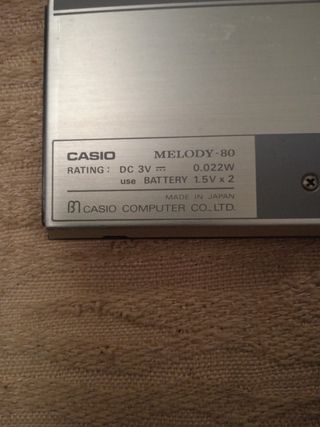 ANTIGUA CALCULADORA MARCA CASIO MODELO MELODY-80
