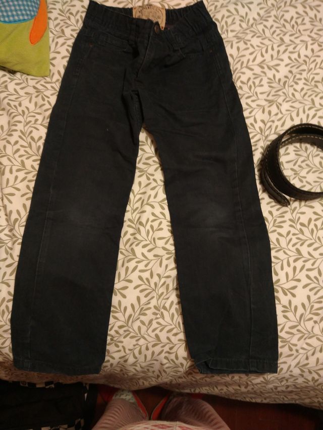 Pantalón niño azul,con regalo de cinturo