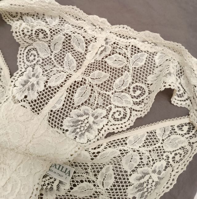 Slip brasiliano in pizzo bianco EXILIA tg1