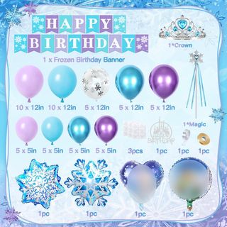 Decoraciones de cumpleaños de Frozen para niñas