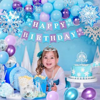 Decoraciones de cumpleaños de Frozen para niñas