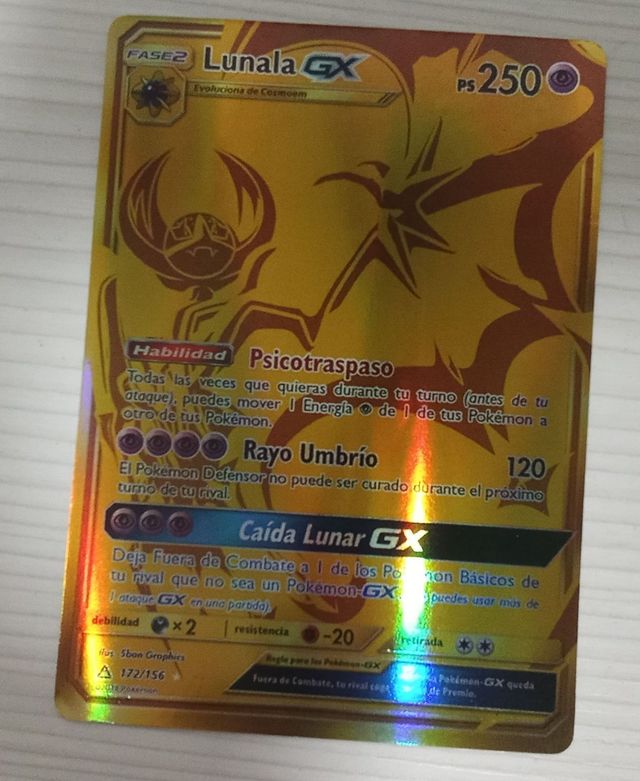 Carta pokemon Lunala GX