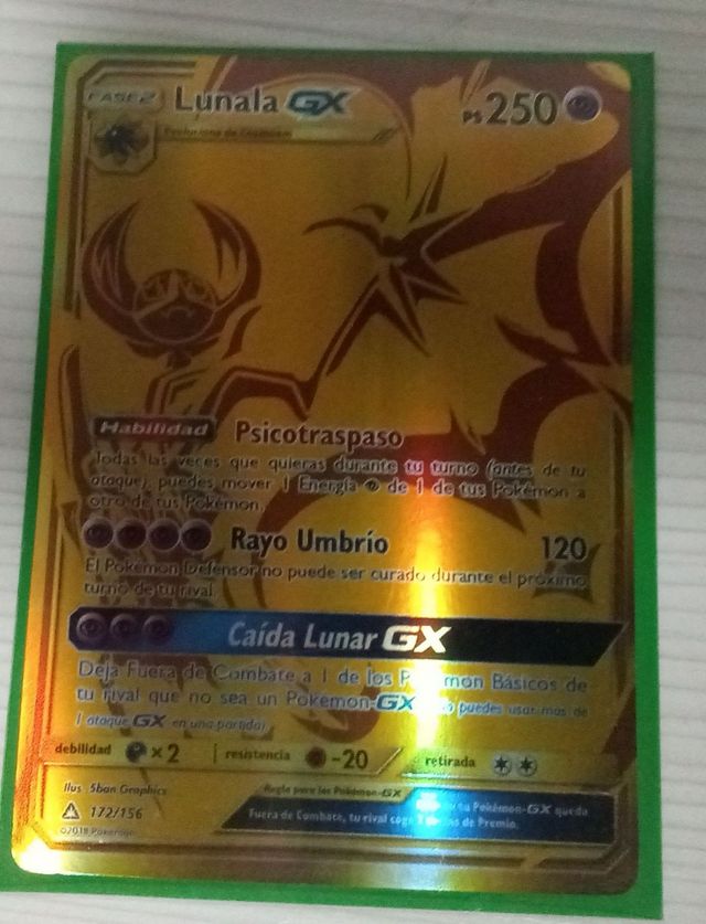 Carta pokemon Lunala GX