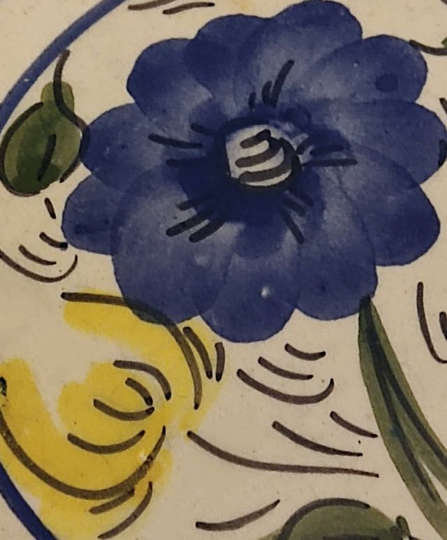 Plato cerámica vintage pintado a mano