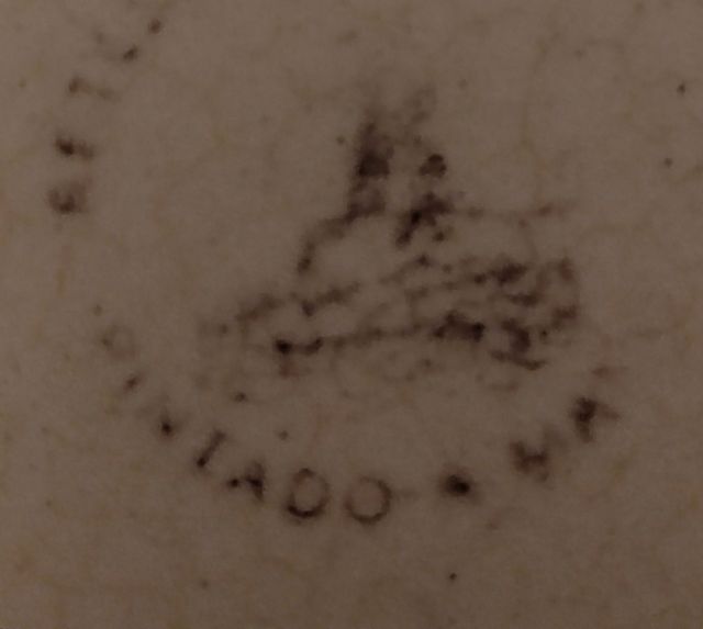 Plato cerámica vintage pintado a mano