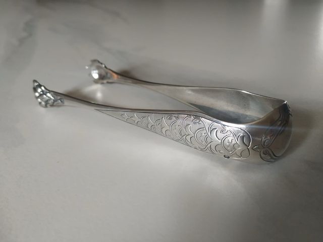 Pinzas plata  con forma de garra