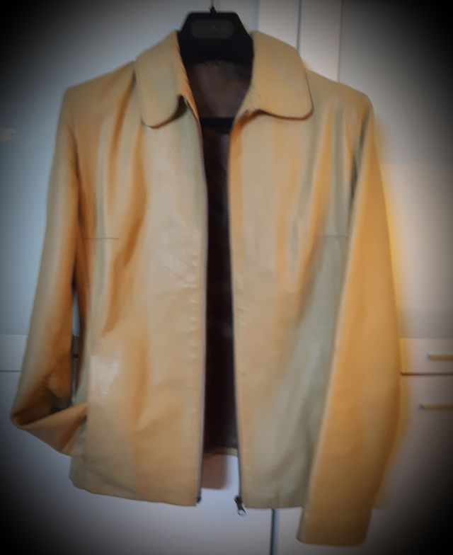 Chaqueta de piel autentica con forro