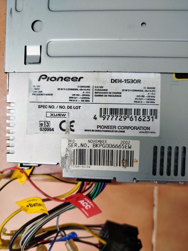 Radio cassette cd Pioneer años 90