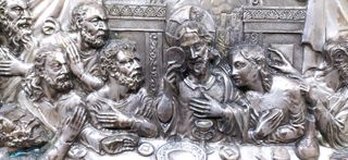 Cuadro en  cobre y plata. Ultima cena