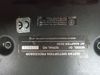 Procesador de guitarra Toneworks Korg G1