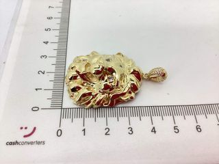 colgante oro 18k con piedra con circonita