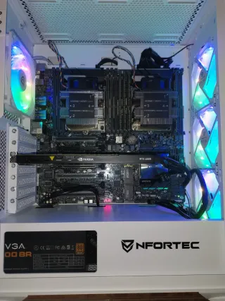 DUAL Xeon Gold 6240 36 Nuc. 128Ram NVME 2Tb RTX 4K