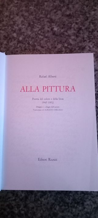 Alla Pittura di Rafael Alberti 1971