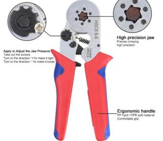 Alicate crimpado para terminal de tubo