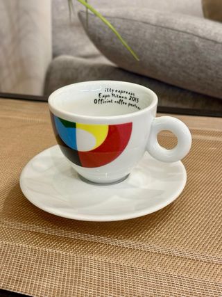 Illy Expo 2015 4 tazzine cappuccino piattini Illy