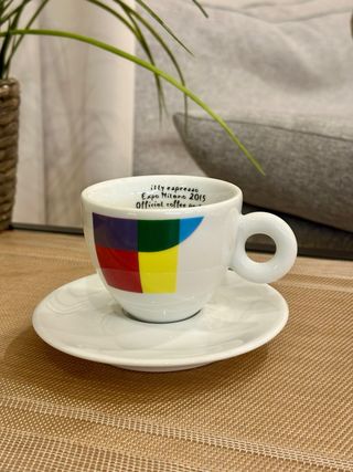 Illy Expo 2015 4 tazzine cappuccino piattini Illy