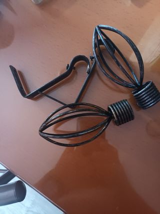 Lote soportes cortinas y barra cortina