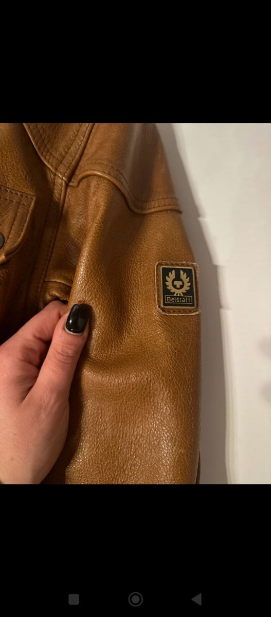 Abrigo Belstaff cuero mujer original 