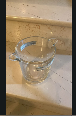 portaghiaccio con placca in argento