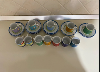 12 tazze da caffè vintage