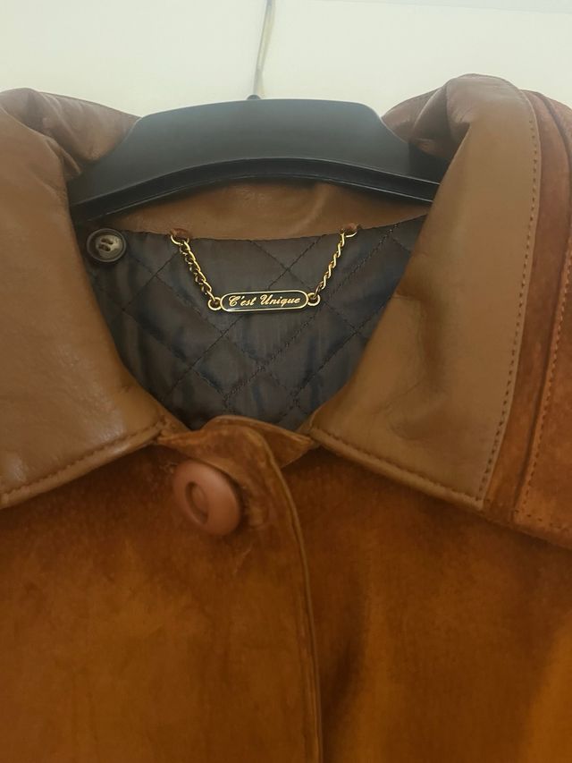 Abrigo piel nuevo pecari leather genuine