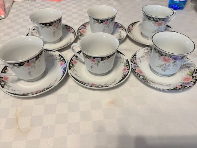 Servizio 6 tazze The in ceramica