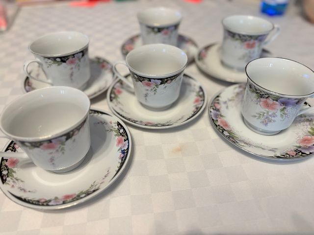 Servizio 6 tazze The in ceramica