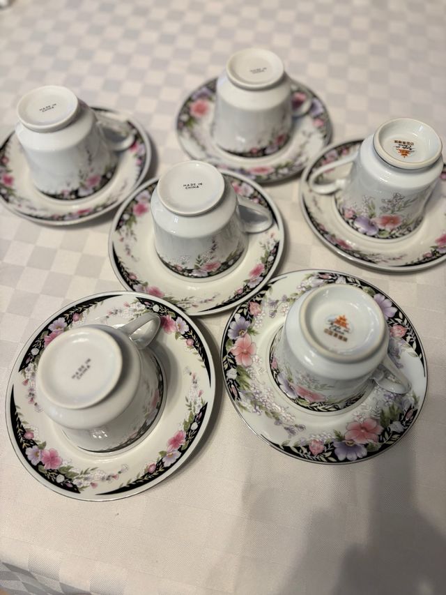 Servizio 6 tazze The in ceramica