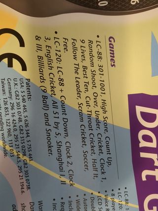 Juego de dardos electrónico Echowell