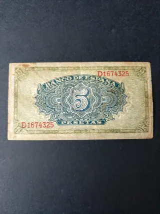 5 Pesetas de 1940.