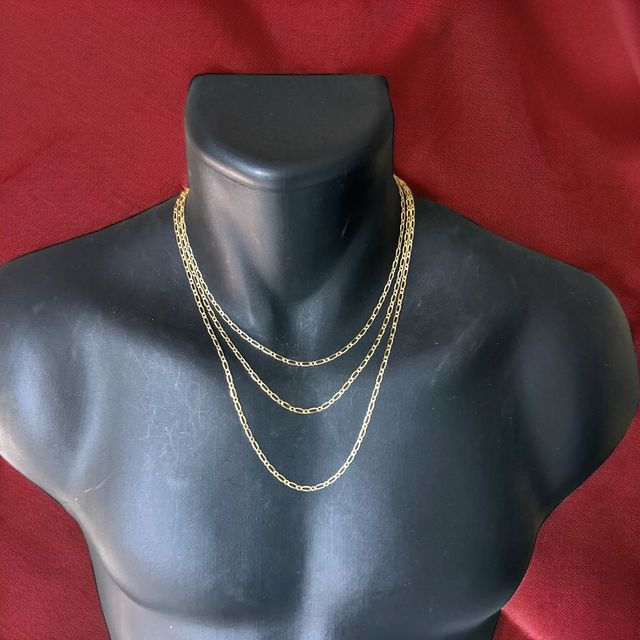 Collar 1x1 6 Caras Italiano 3.00 mm Oro 18 Kilates