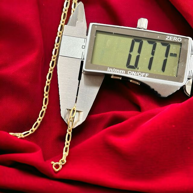 Collar 1x1 6 Caras Italiano 3.00 mm Oro 18 Kilates