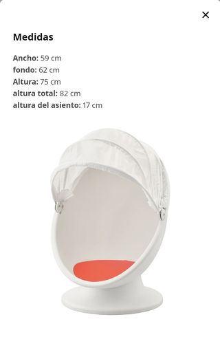 Silla giratoria huevo para niños