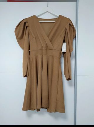 Vestido fiesta marrón nuevo