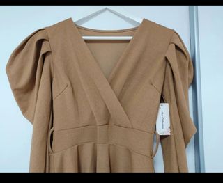Vestido fiesta marrón nuevo