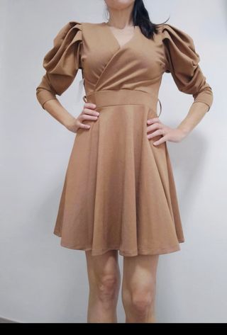 Vestido fiesta marrón nuevo