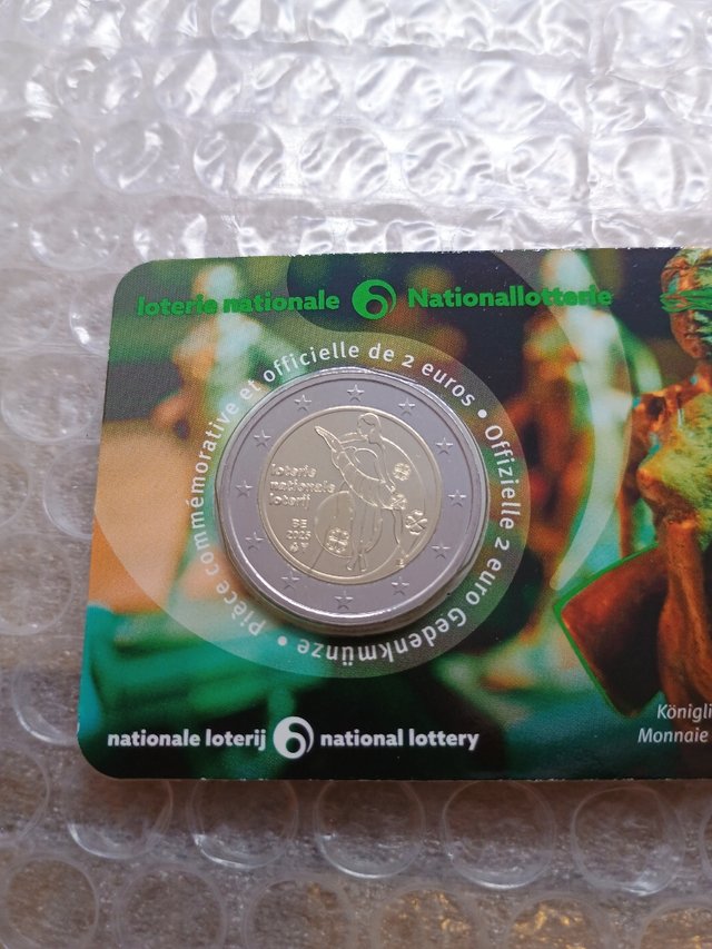 Coincard 2€ Belgio 2025. 1°Tipo lotteria