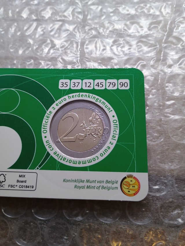 Coincard 2€ Belgio 2025. 1°Tipo lotteria